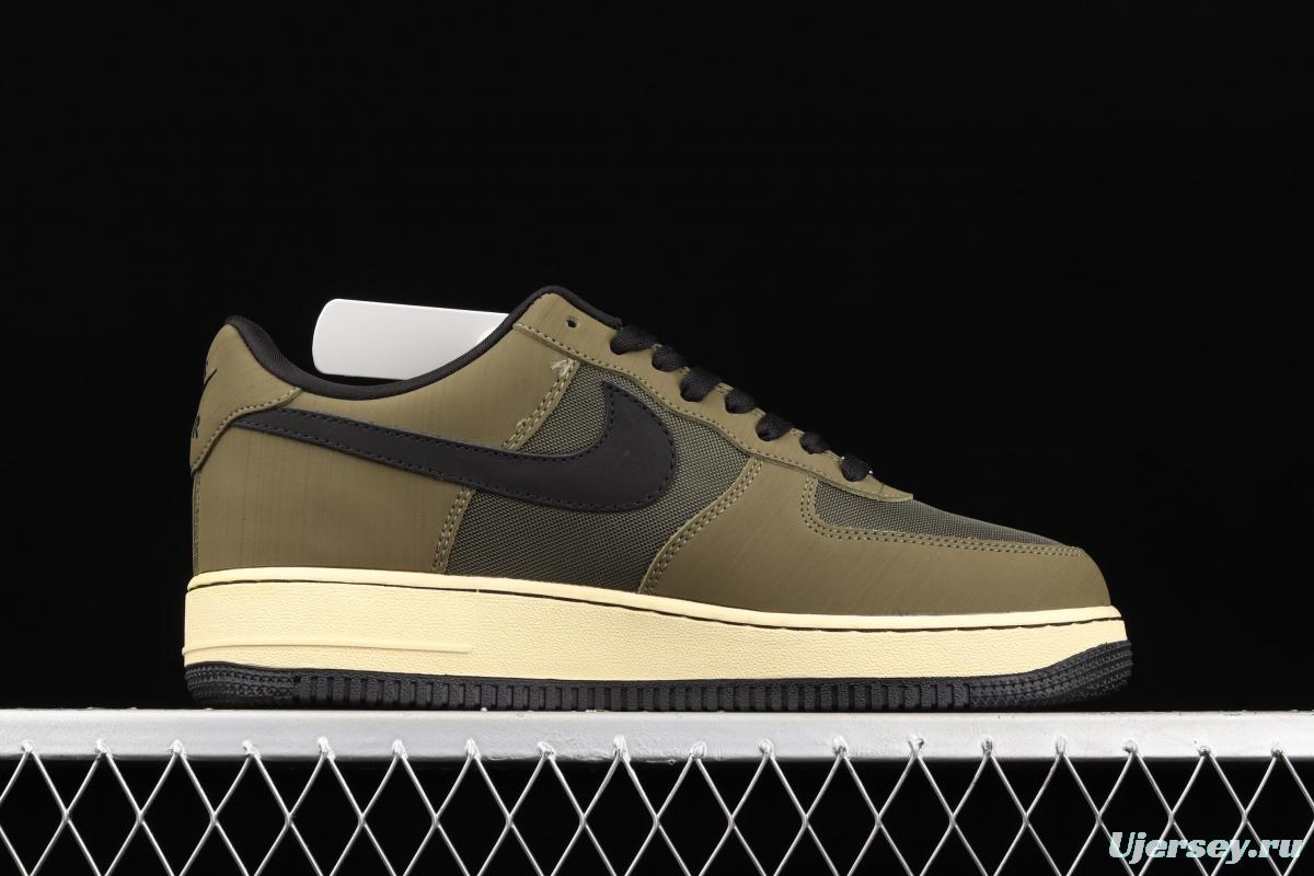 Undefeated x NIKE Air Force 1 Low SP Ballistic olive green sail leather splicing low-side leisure sports board shoes DH3064-300