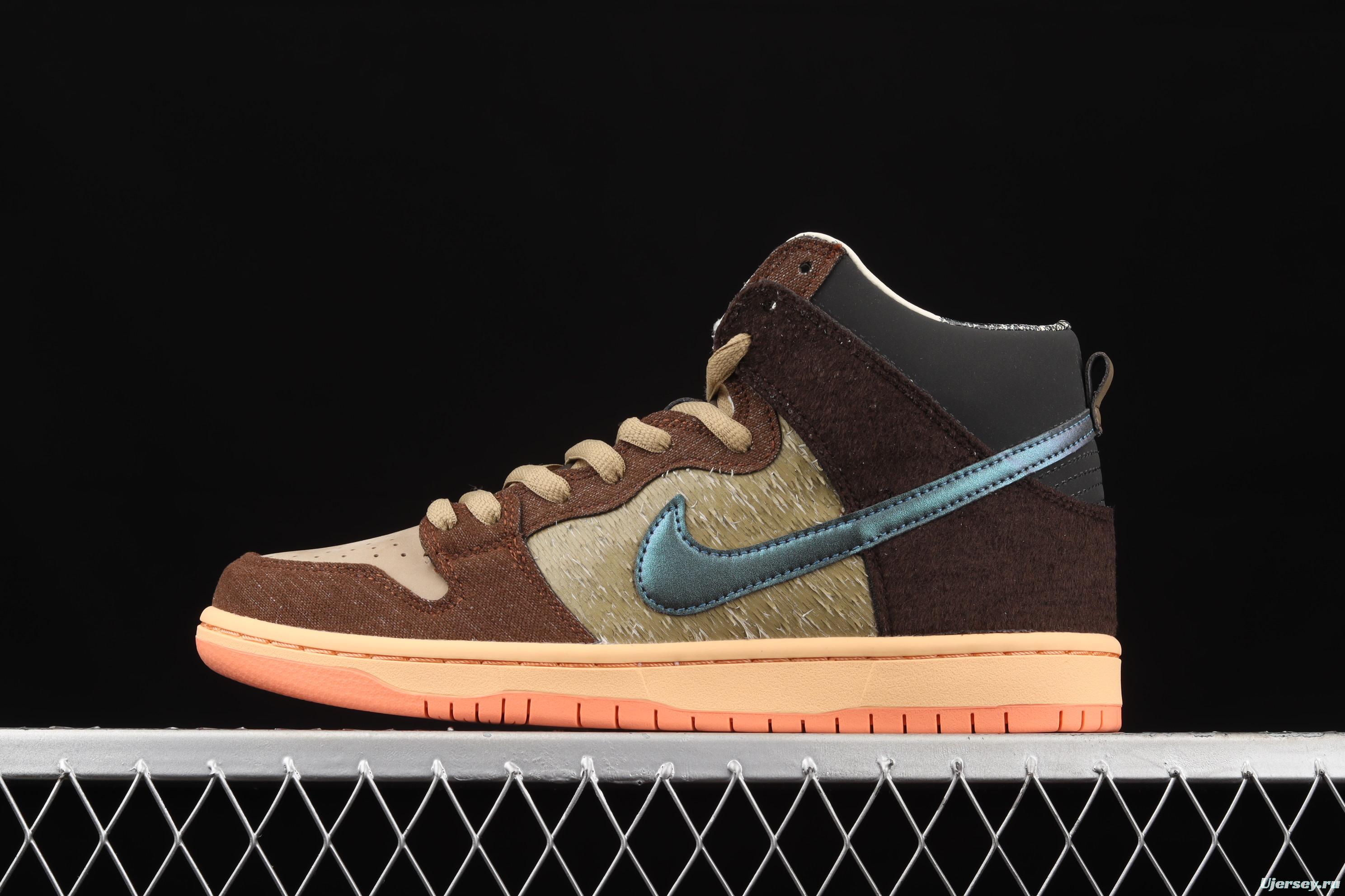 Concepts x NIKE SB DUNK High Mallard (wild duck) dunk series retro high top leisure sports skateboard shoes DC6887-200