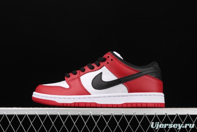 NIKE SB DUNK Low Pro Chicago Chicago Slam Dunk Series retro front floor low side leisure sports skateboard shoes BQ6817-600