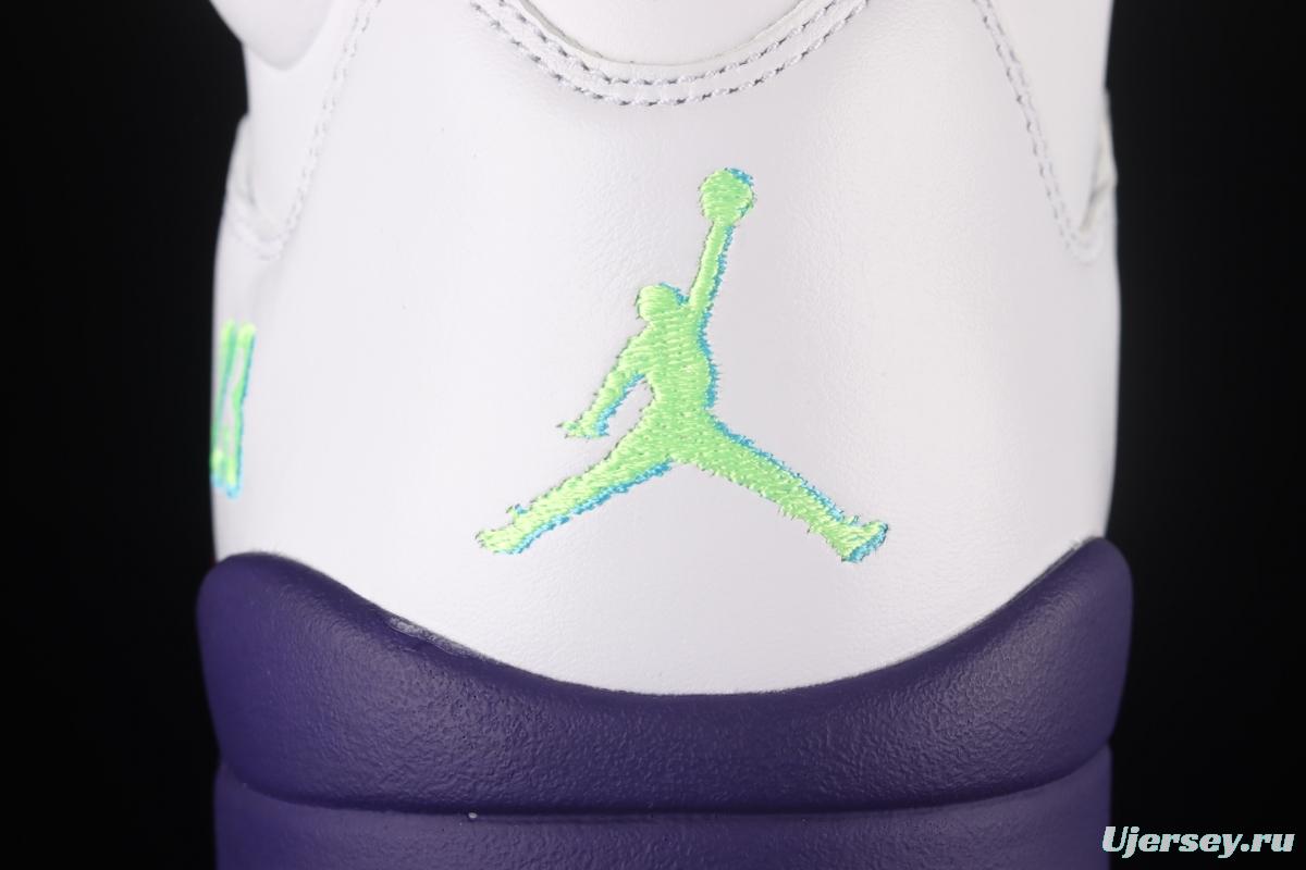 Air Jordan 5 White Bel-Air fresh Prince 2020 Edition College Purple DB3335-100