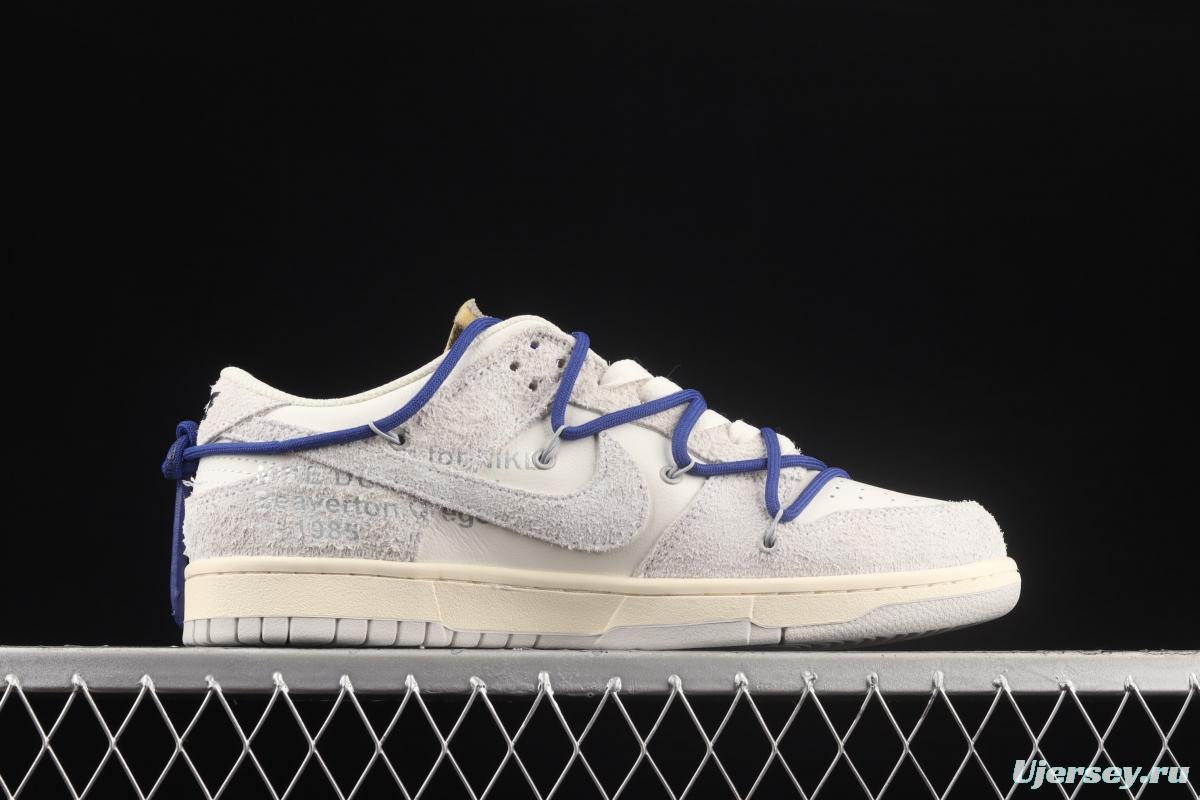 OFF-White x NIKE DUNK Low OW SB buckle rebound fashion casual board shoes DJ0950-104