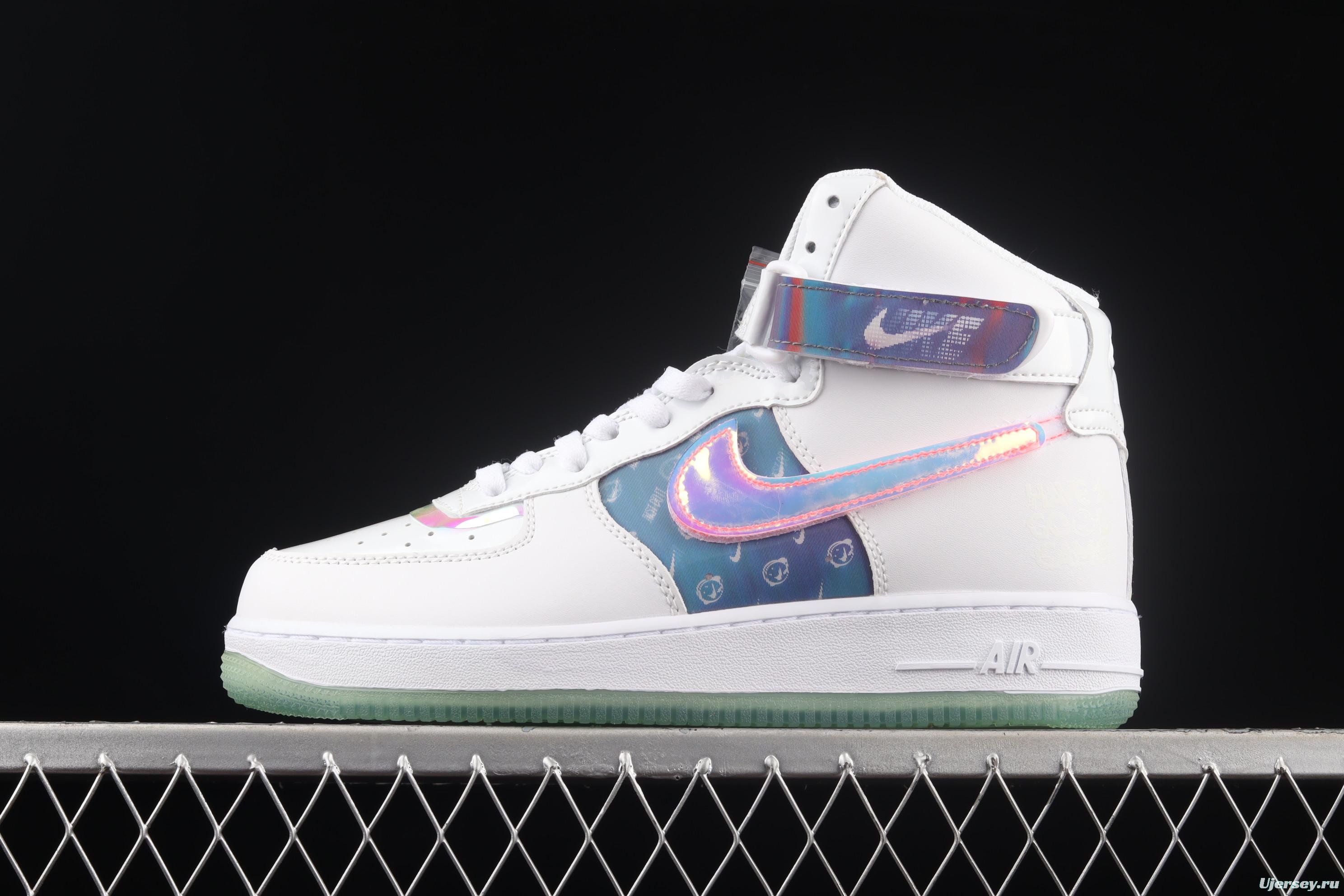 NIKE Air Force 1mm 07 LV8 Good Game video game limits white dazzling laser Velcro high upper board shoes DC2111-191