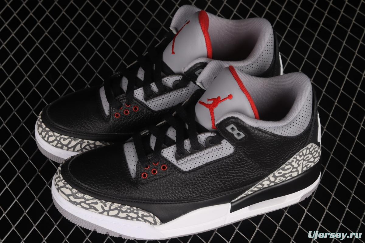 Air Jordan 3 Retro Black Cement (2018) AJ3 Joe 3 Retro Black Cement 854262-001