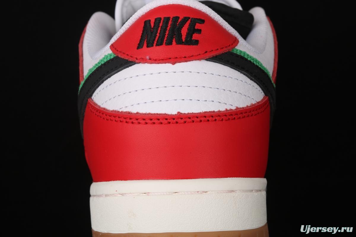 Frame Skate x NIKE SB DUNK Low Habibi white and red double hook dunk series retro low side leisure sports skateboard shoes CT2550-600