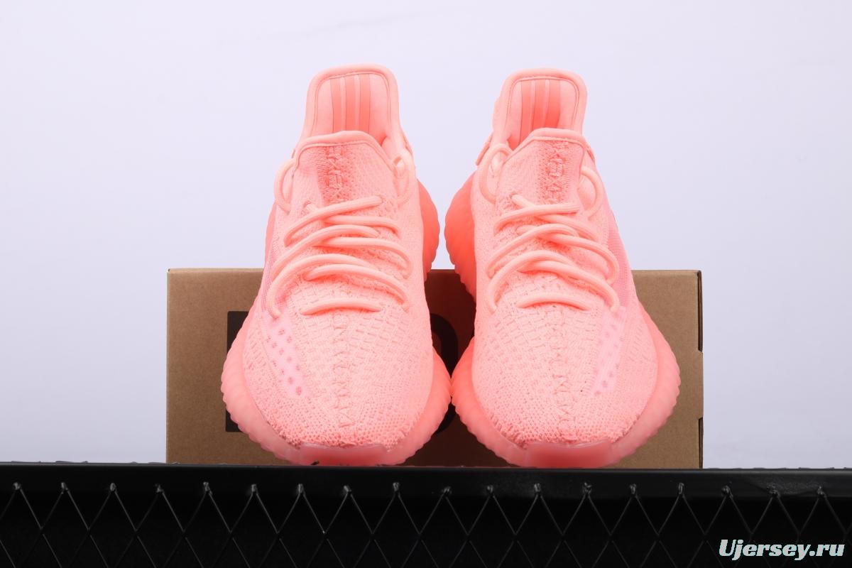 Adidas Yeezy 350 Boost V2 EG7498 Darth Coconut 350 second generation pink hollowed-out silk color matching