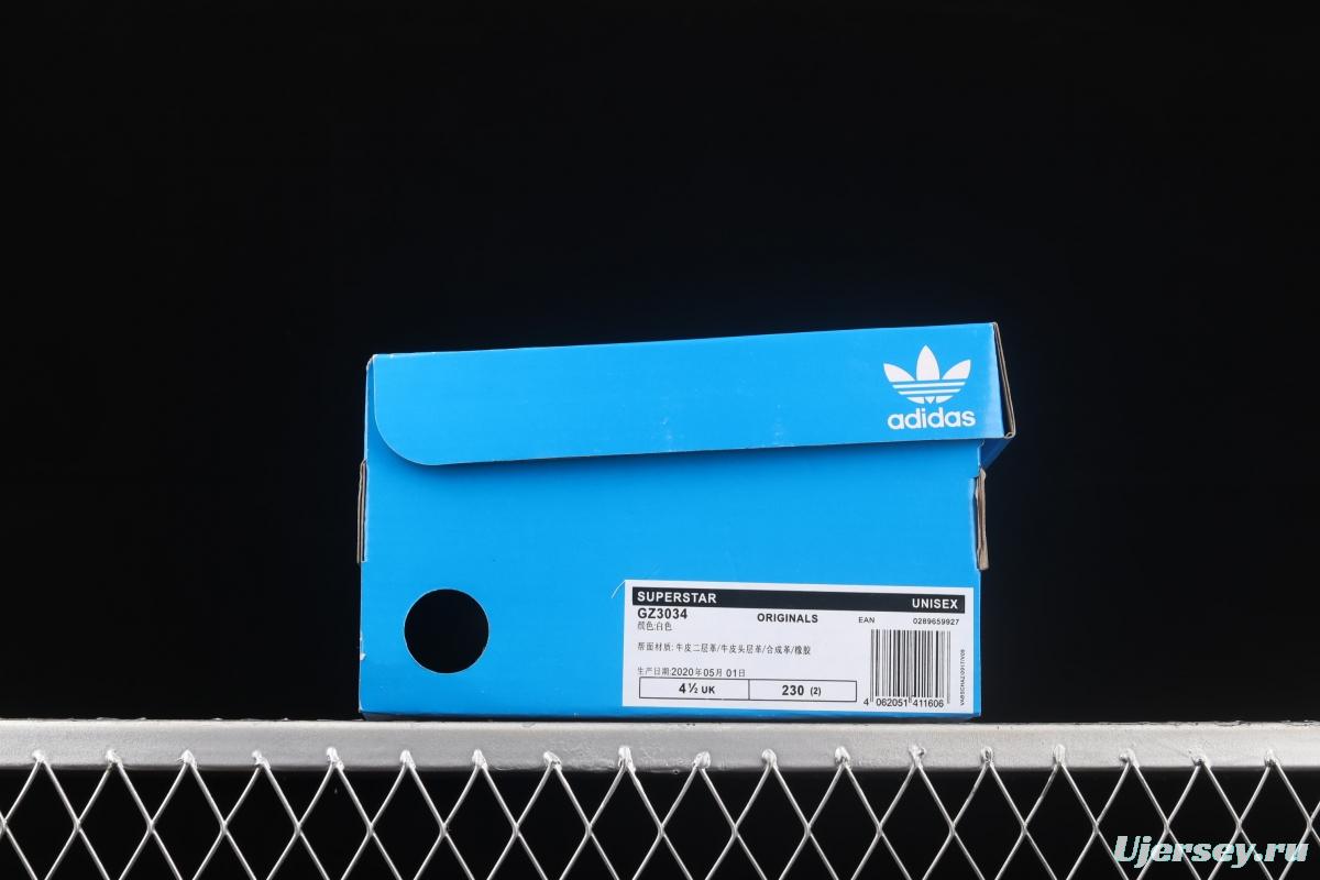 Adidas Originals Superstar GZ3034 shell head child fun graffiti decoration leisure board shoes