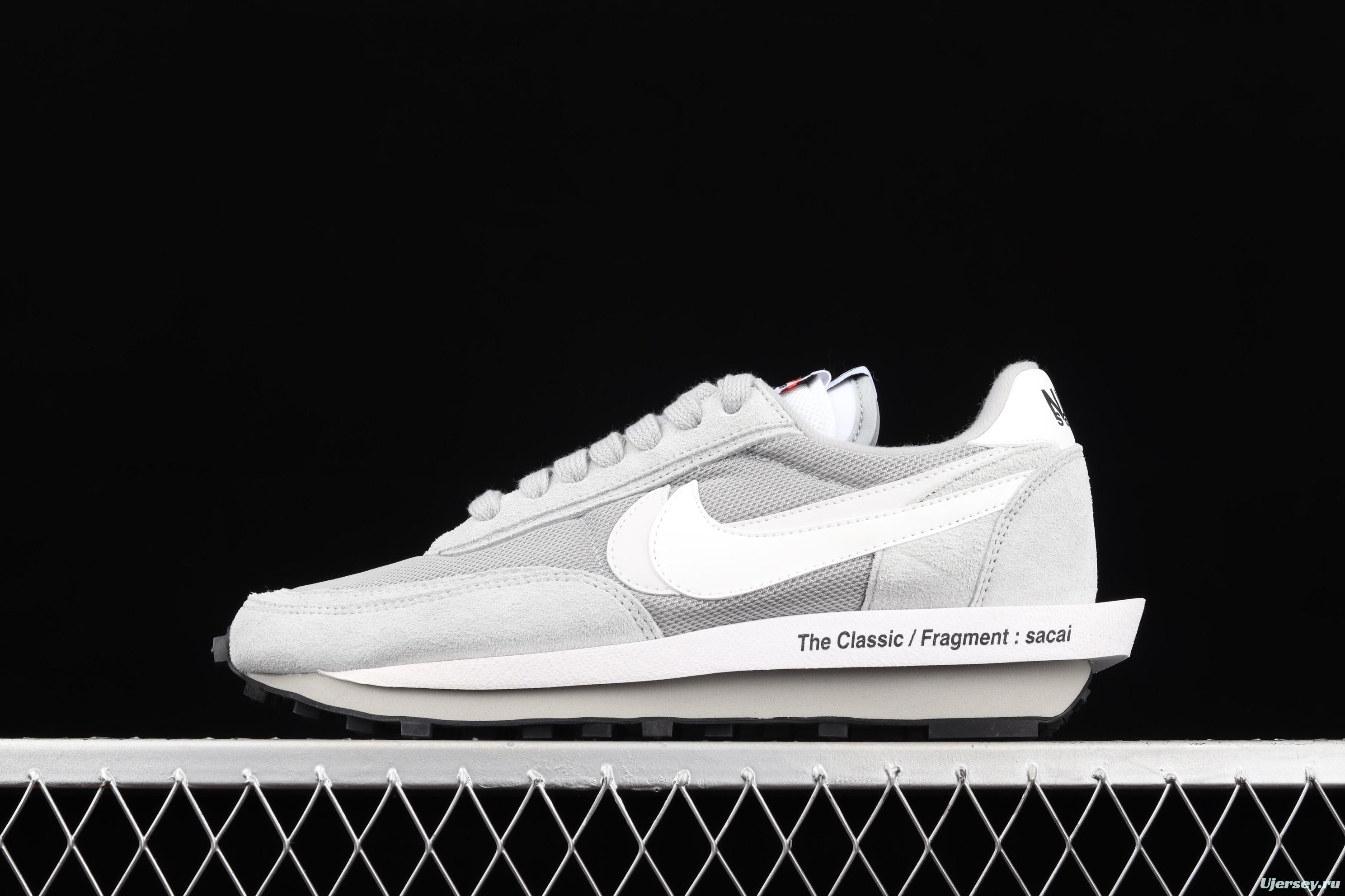 Fragment Design x Sacai x NIKE LDWaffle co-named overlapping design avant-garde waffle deformable leisure jogging shoes DH2684-001