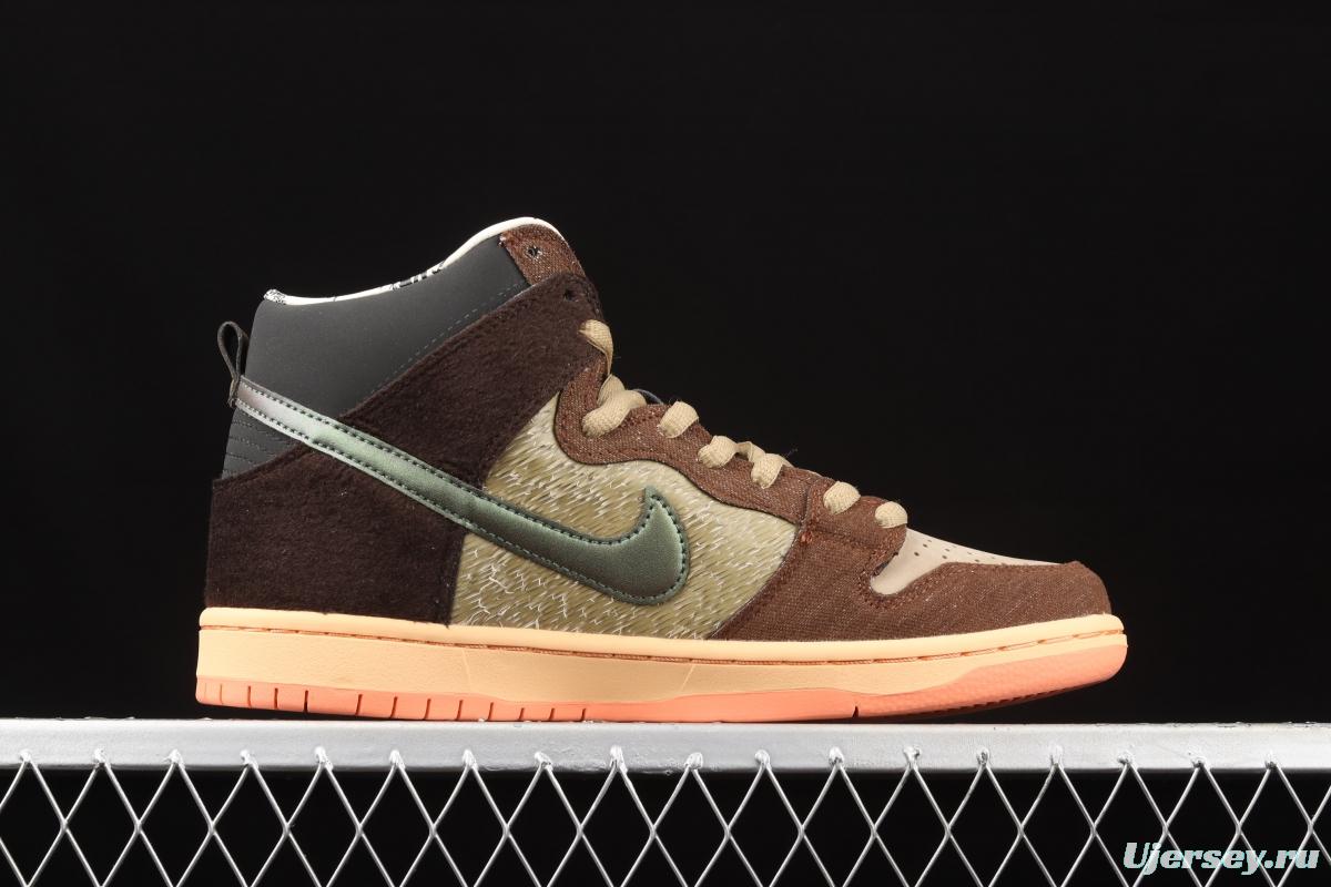 Concepts x NIKE SB DUNK High Mallard (wild duck) dunk series retro high top leisure sports skateboard shoes DC6887-200