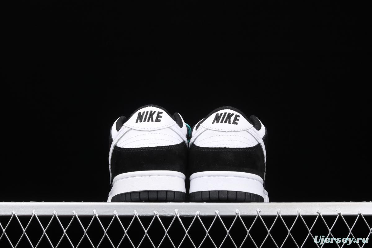 NIKE SB Zoom DUNK Low GS Snow Black and White Slam Dunk Series low side Leisure Sports Skateboard shoes 310569-020