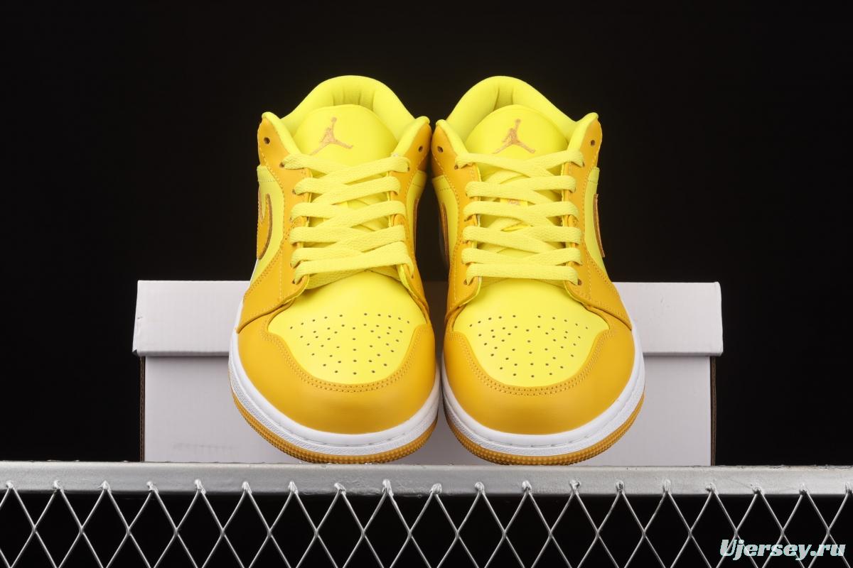 Air Jordan 1 Low lemon yellow low side culture leisure sports shoes DN6998-700