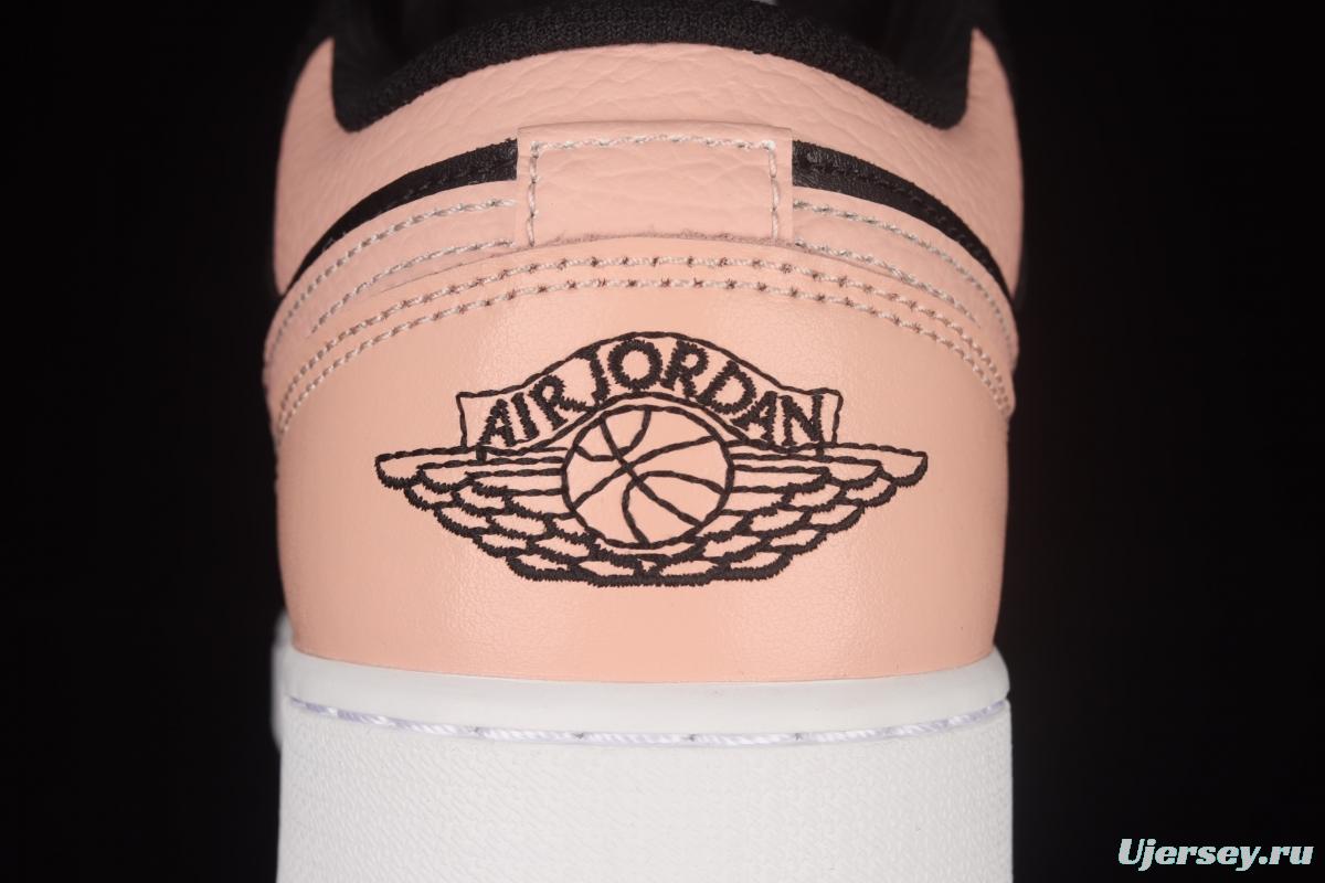 Air Jordan 1 Low black powder low-side cultural leisure sports shoes 553560-034