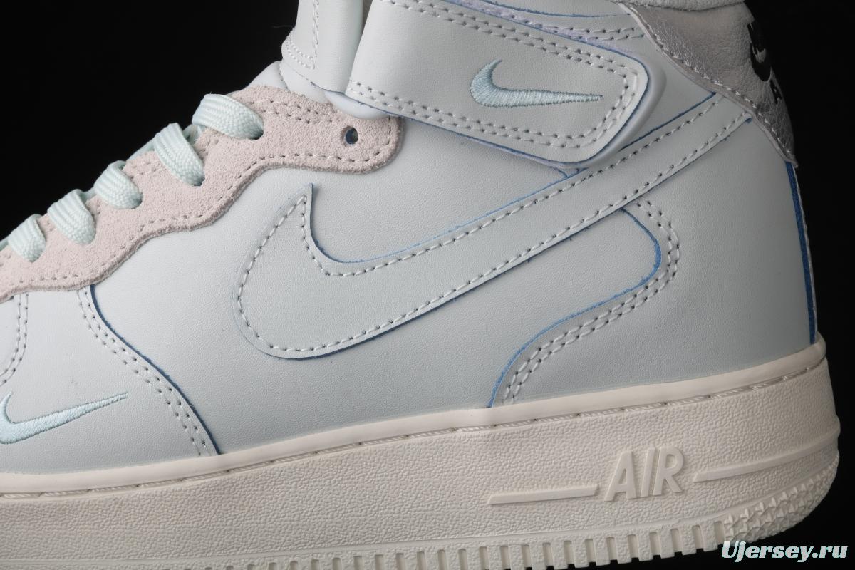 NIKE Air Force 1x 07 Lv8 Phantom Light Blue medium Bond Board shoes CJ9716-100 #