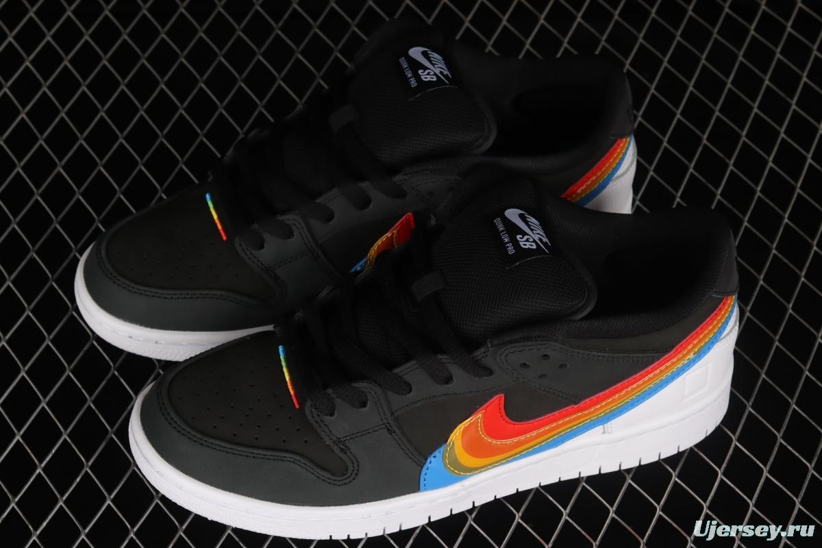 Polaroid x NIKE SB DUNK Low Black Rainbow Polaroid Joint SB Retro Casual Sneakers DH7722-001