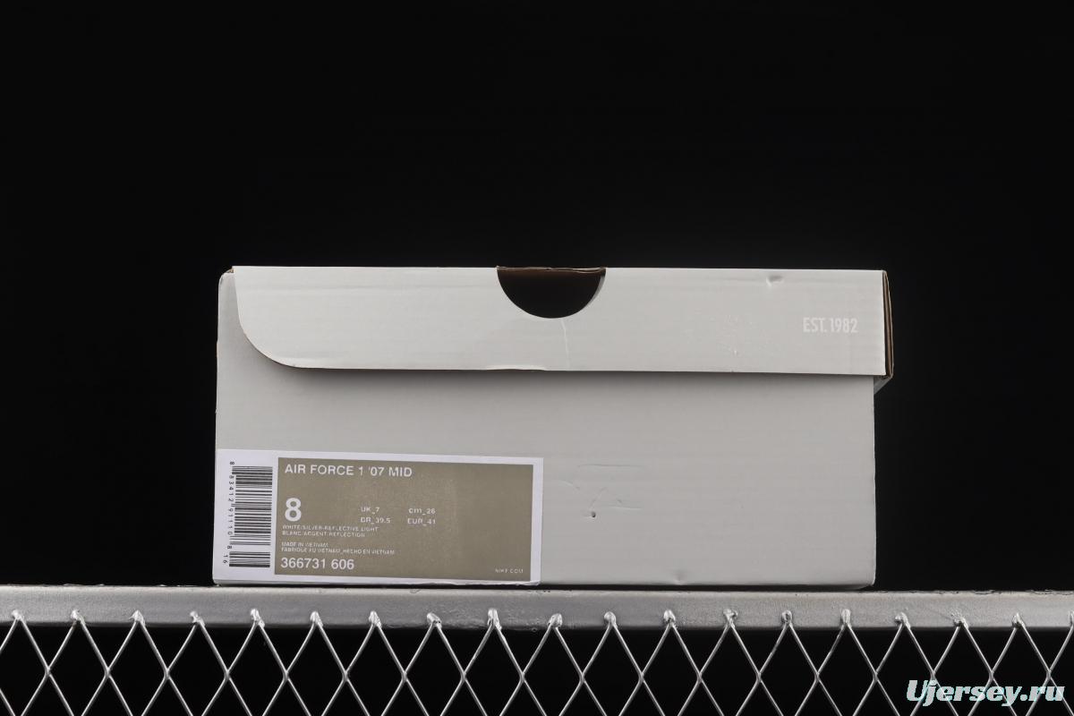 NIKE Air Force 1: 07 AF1 Mid UN2.0 all-white Mantian Star Zhongbang board shoes 366731-606