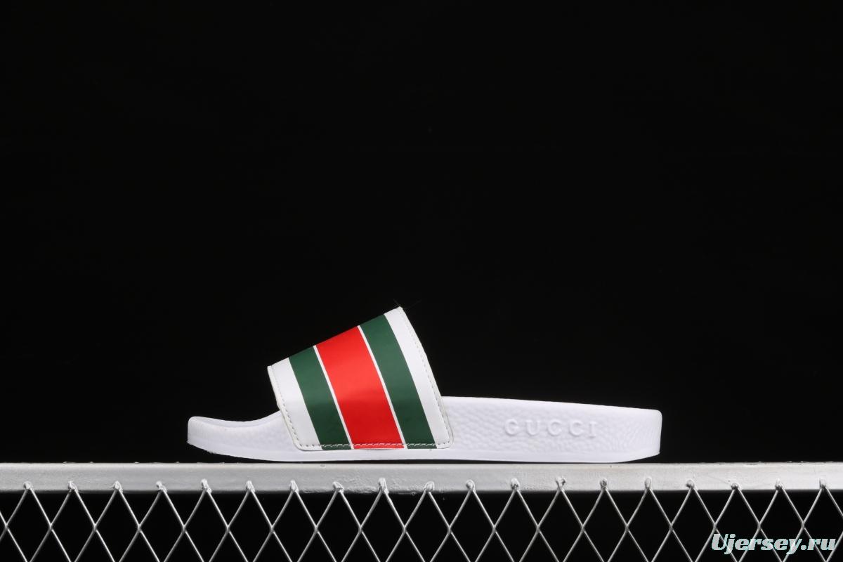 Gucci summer trend couple casual slippers white, green and red