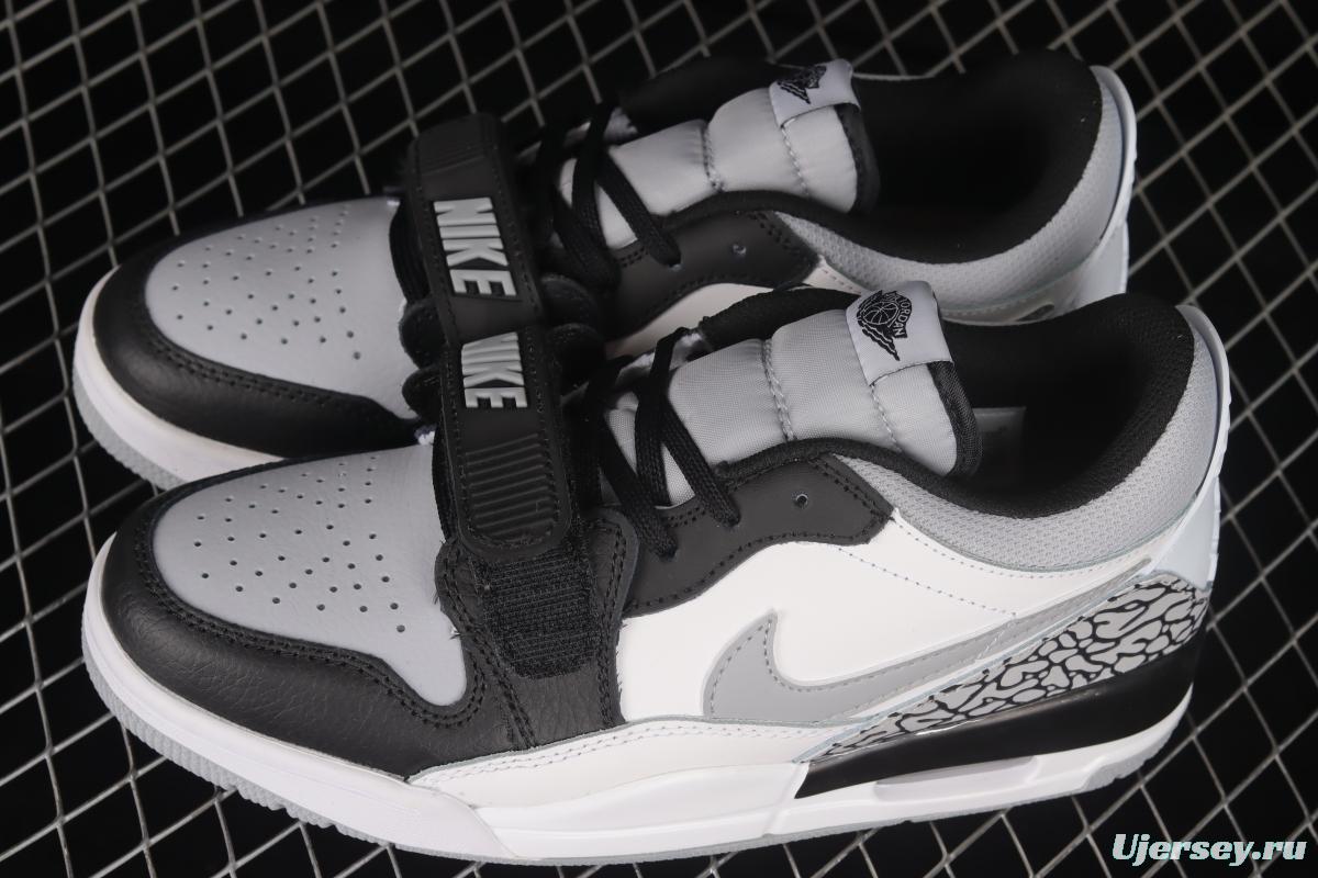 Air Jordan Legacy 312 Black and White Silver Velcro 3-in-1 Sneakers CD7069-105
