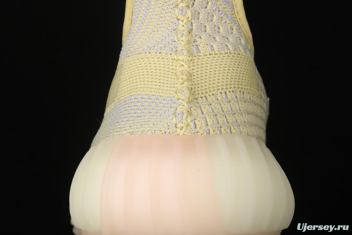 Adidas Yeezy 350 Boost V2 FV3250 Darth Coconut 350 second generation hollowed-out lemon yellow angel color BASF Boost original