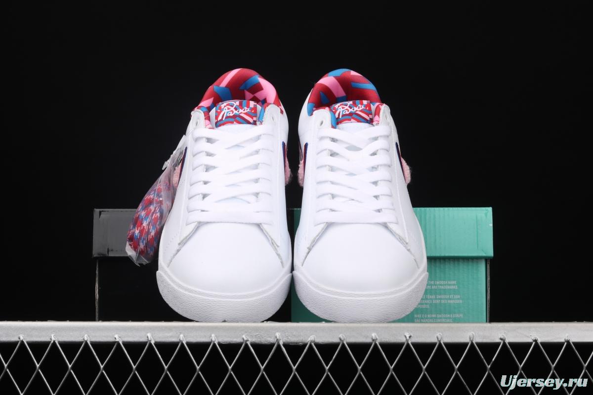 NIKE SB Blazer Low x Parra joint model 3D naked eye tricolor color hook leisure board shoes CN4507-100