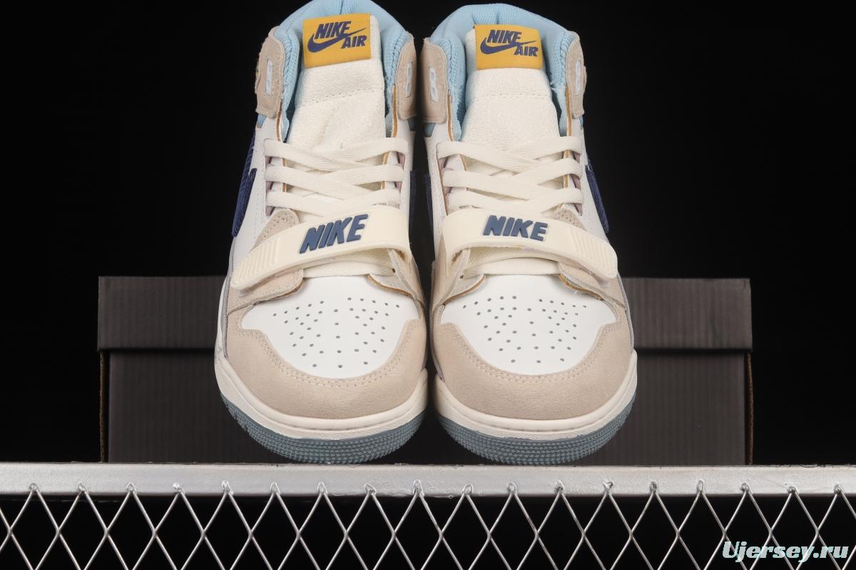 Air Jordan Legacy 312 First Layer Quality Beige Blue Color Matching Velcro Three-in-One Sneakers DQ5347-141