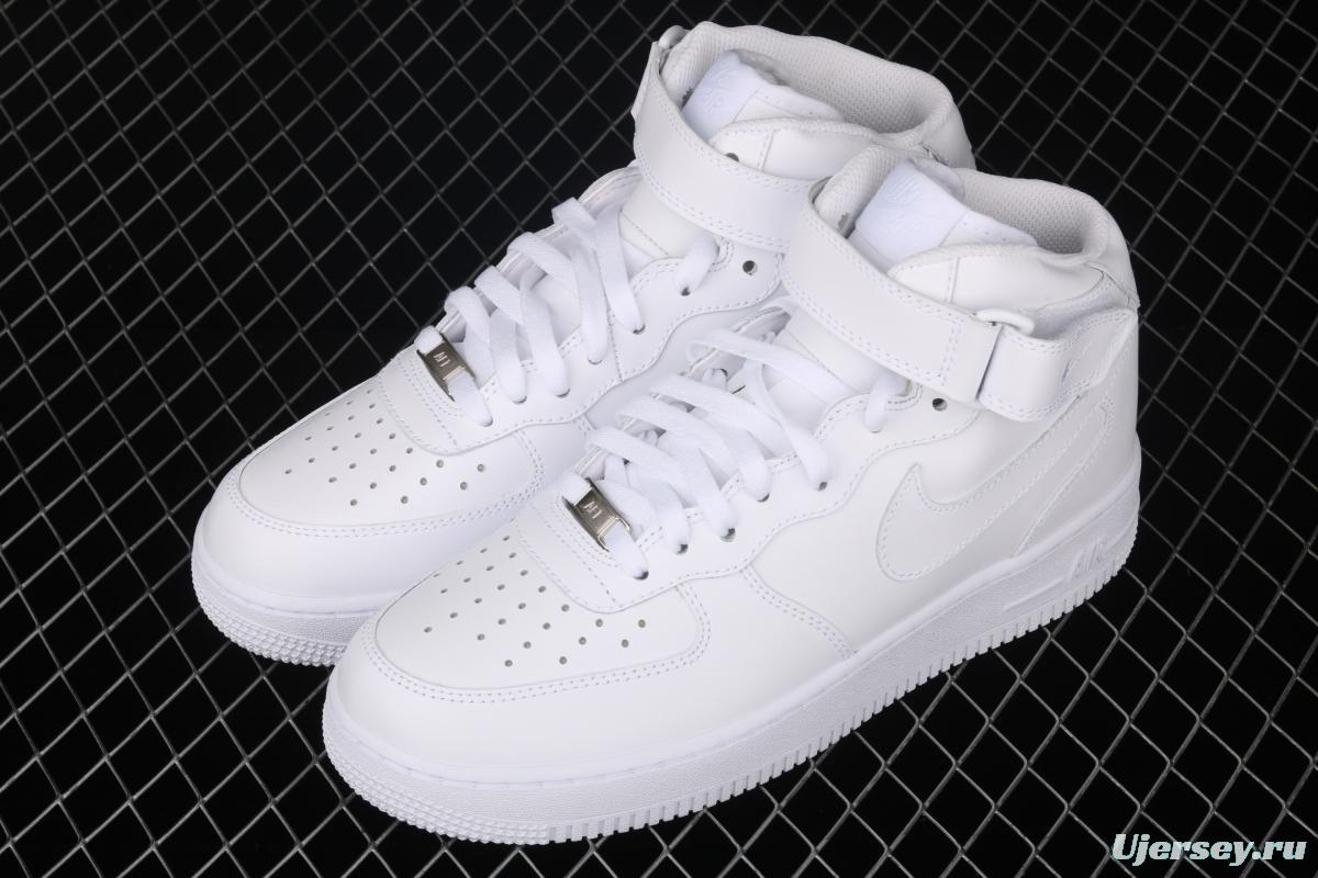 NIKE Air Force 1 Mid'07 Air Force all-white mid-top casual board shoes 315123-111,