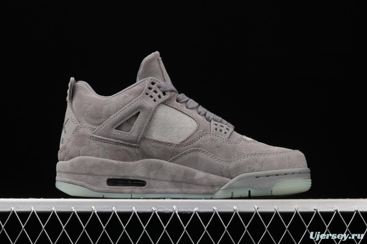 Air Jordan 4 Cool Grey cool gray suede night glossy soled basketball shoes 930155-003