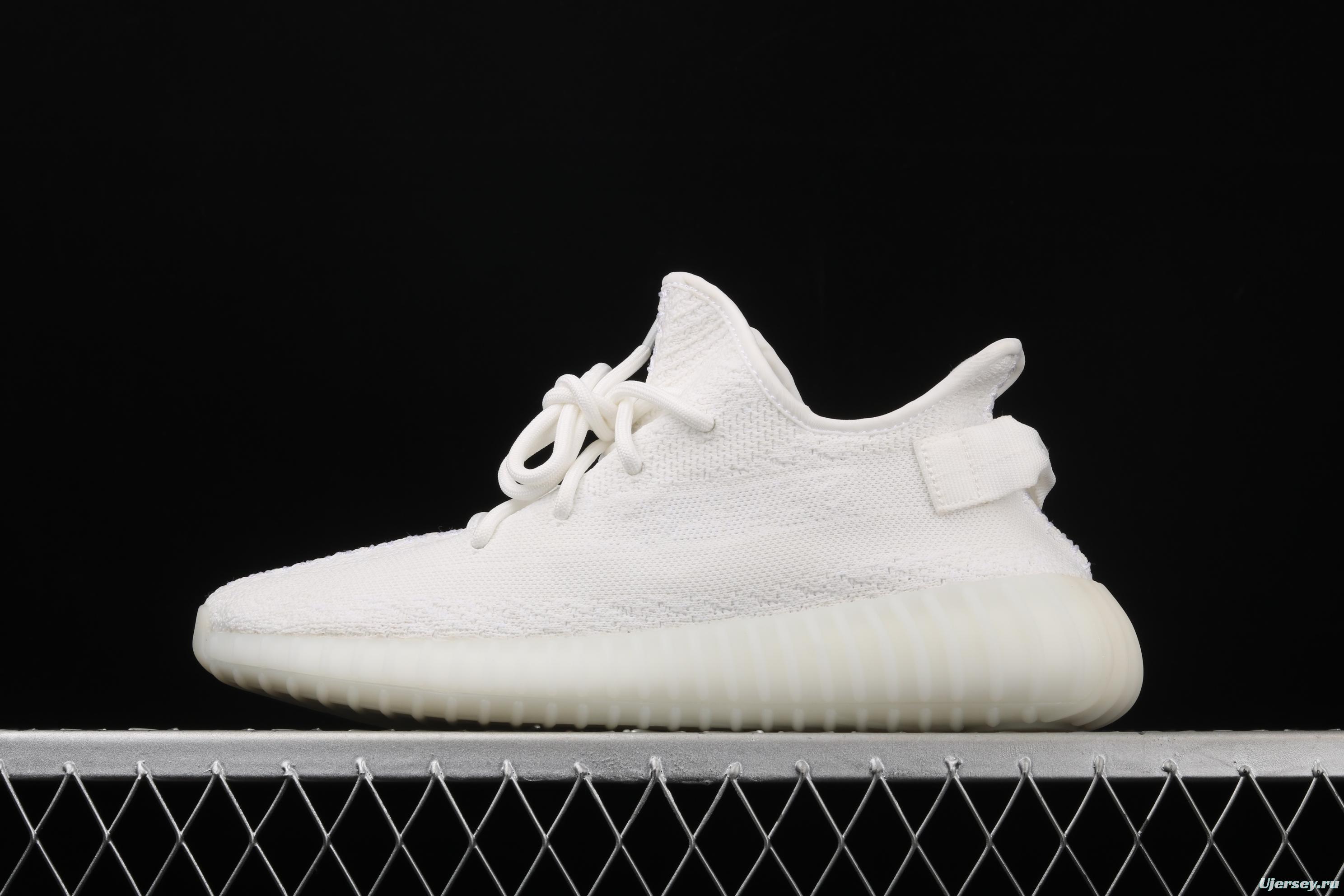 Adidas Yeezy 350V2 All White Real Boost Basf Darth coconut 350 second generation CP9366 fluorescent white BASF Boost original background