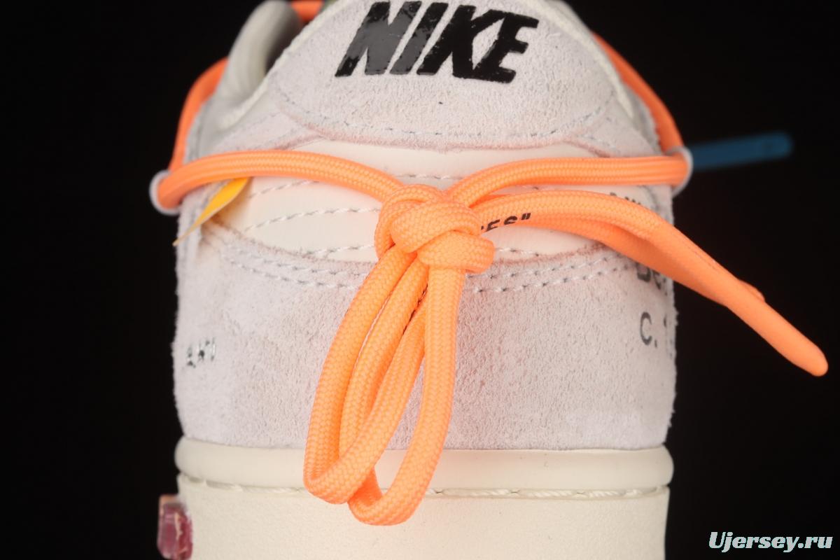 OFF-White x NIKE DUNK Low OW suede SB buckle rebound fashion casual board shoes DJ0950-119