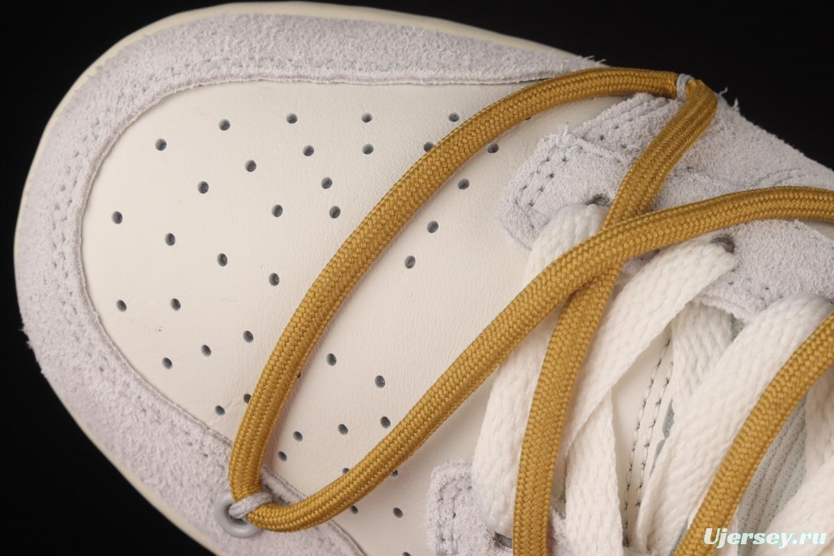 OFF-White x NIKE DUNK Low OW white gray leisure sports skateboard shoes DJ0950-105