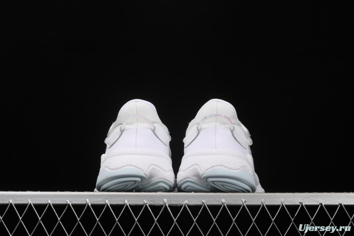 Adidas Originals Ozweego J EF6315 Darth clover retro 3M reflective breathable running shoes