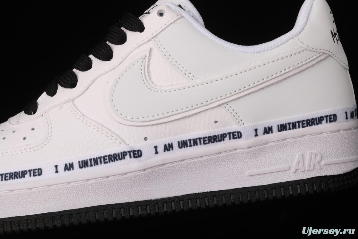 NIKE Air Force 1x 07 Low x Uniterrupted white and blue graffiti James co-signed the same 3M reflective low-top leisure sports board shoes 352267-801