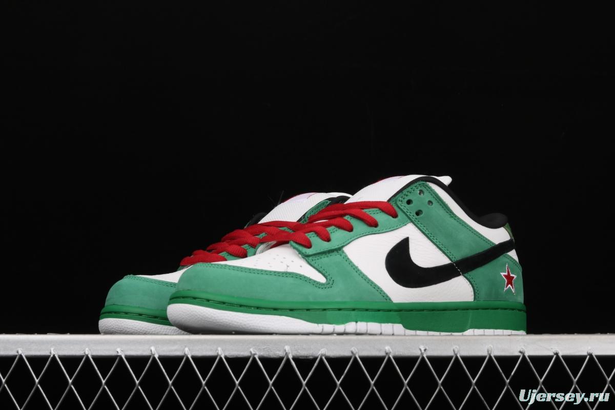 NIKE DUNK SB LoW Heineken Heineken over-limit low-top sports and leisure board shoes 304292-302