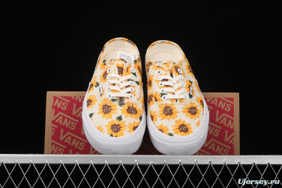 Vans Authentic Limited Edition clear Summer Daisy Sunflower Printing half-drag VN0A5HYP6SR