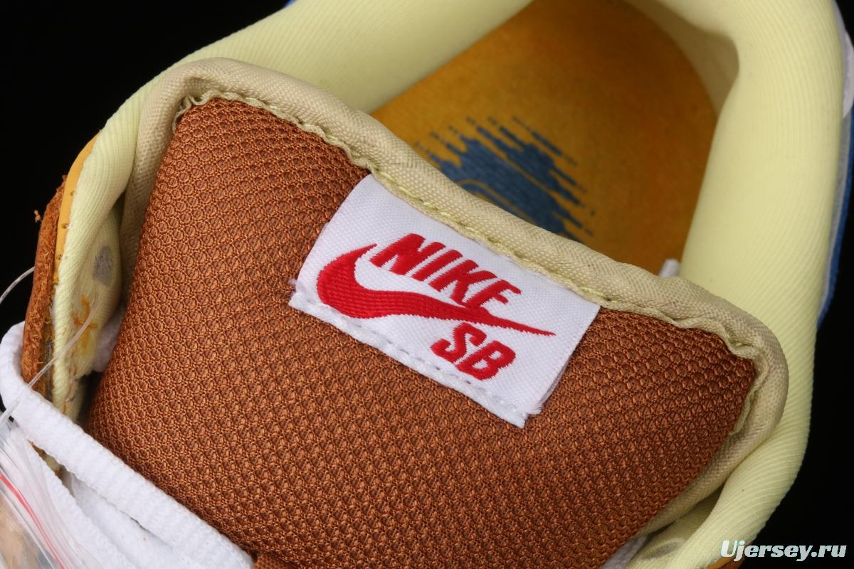 Nike DUNK Low Newcastle Brown Ale TS with the same yellow beer super-limited color matching Newscale low-top skateboard shoes 313170-741