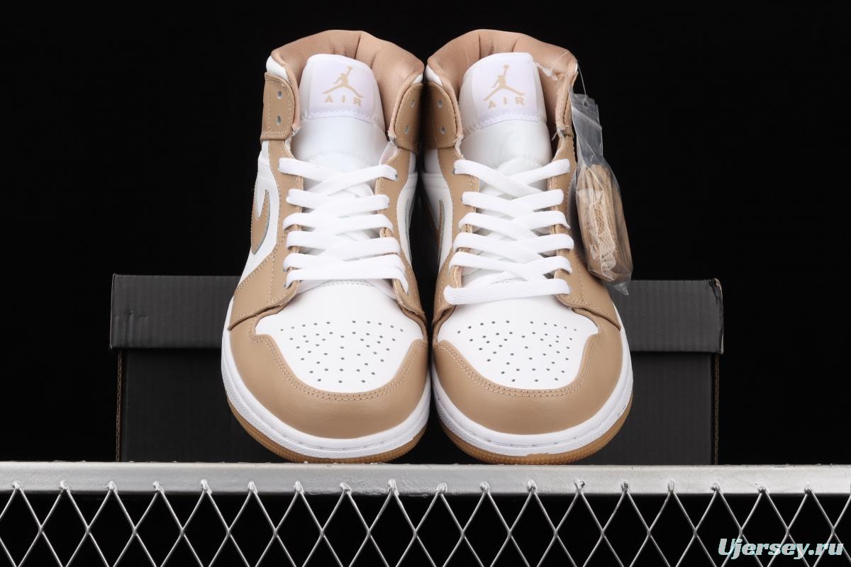Air Jordan 1 Mid ephedra medium side cultural basketball shoes 554724-271