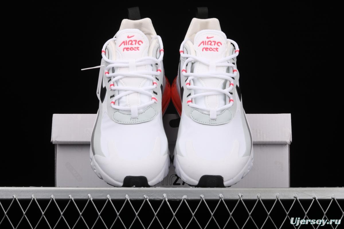 NIKE Air Max 270React new high-frequency mesh hollowing out function half-palm air cushion running shoes CT1280-100