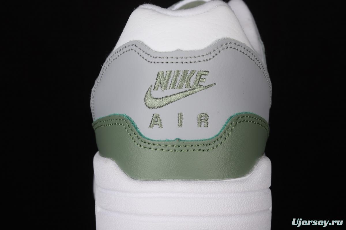 NIKE Air Max 1 gray-green leather half-palm air cushion retro running shoes DB5074-100