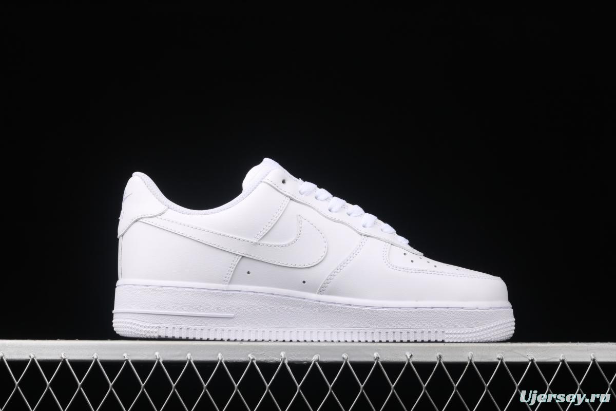 21NIKE Air Force 1x07 all-white low-top leisure sports shoes 315122-111,