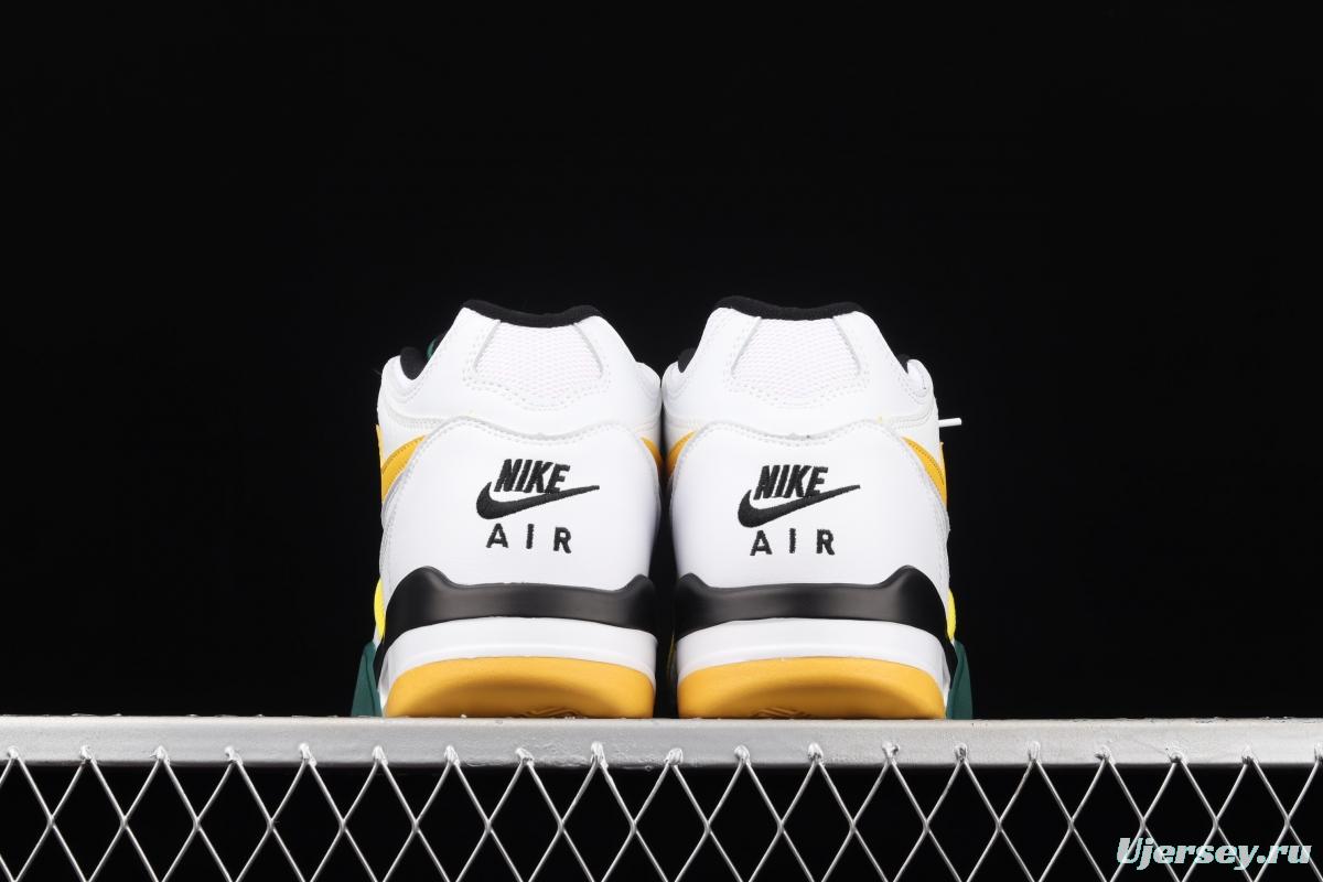 NIKE Air Flight 89 White Chrysanthemum Yellow Air cushion Basketball shoes CN0050-100