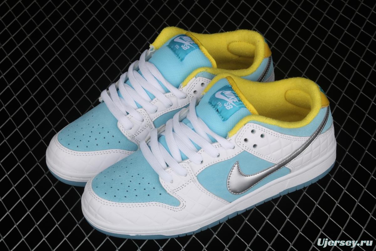 NIKE SB DUNK Low Pro QS LAGOON PULSE silver ice blue low-top skateboard shoes DH7687-400