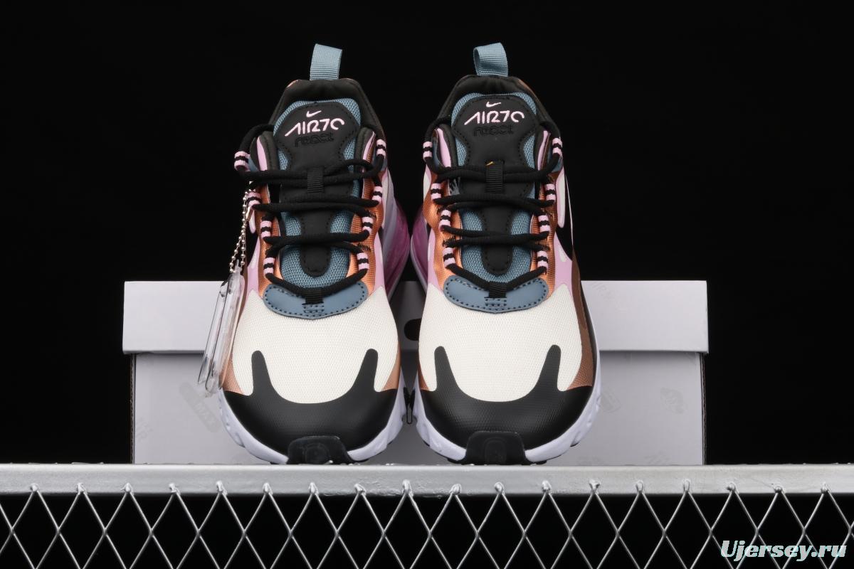 NIKE Air Max 270React new high-frequency mesh function half-palm air cushion running shoes CT1833-100