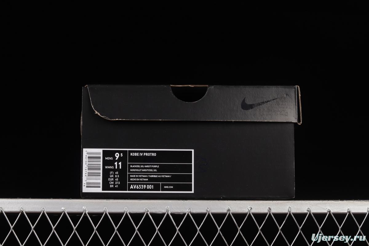 NIKE Zoom Kobe 4 Protro Kobe 4th Generation Collection-level Re-engraved Low-Top Men's Basketball Shoes AV6339-001
