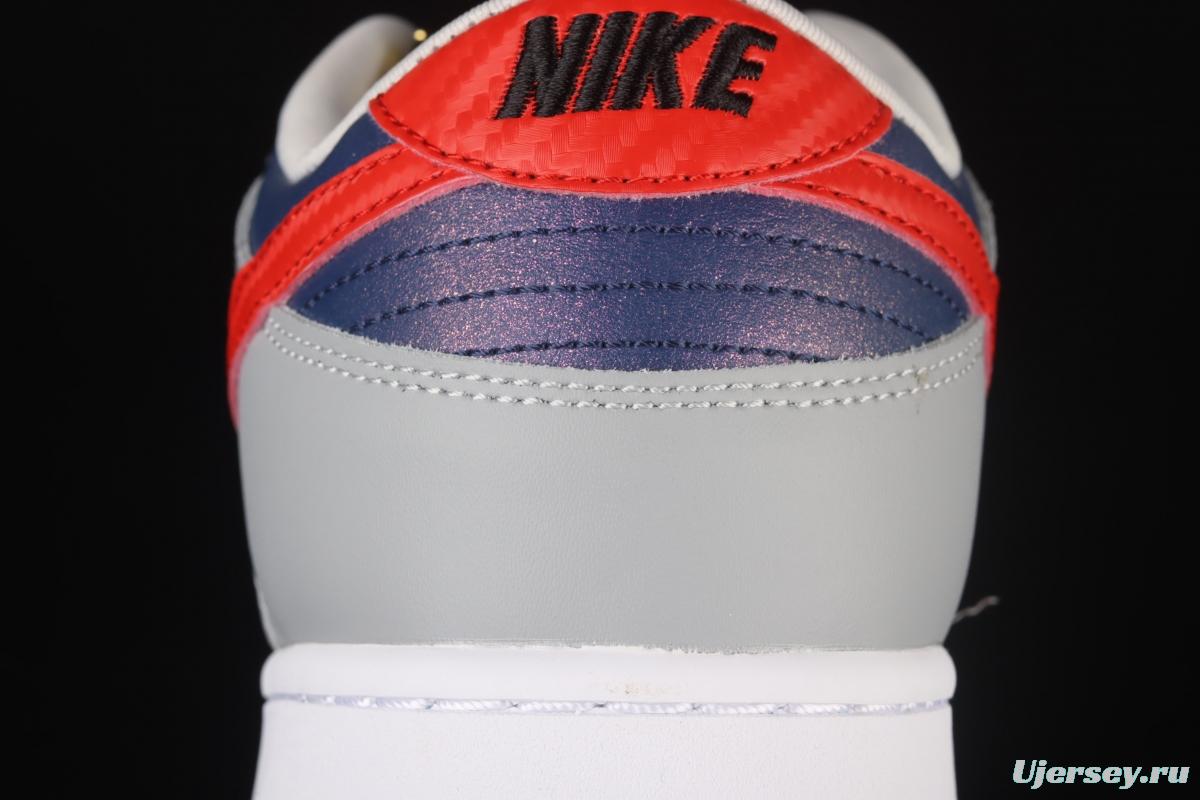 NIKE DUNK Low Samba Japan restricts the sale of Super Blue / Samba Red-Silver leisure sports board shoes CZ2667-400
