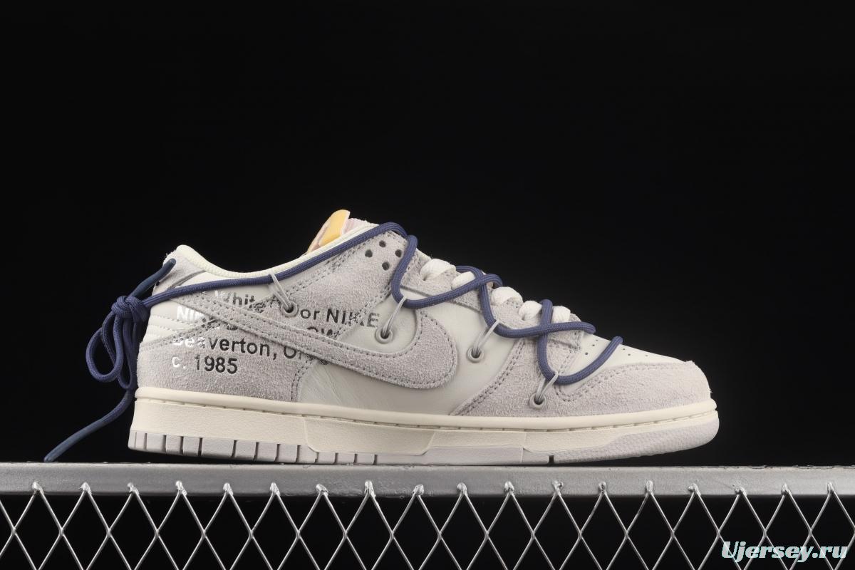 OFF-White x NIKE DUNK Low OW suede SB buckle backboard fashion casual board shoes DJ0950-112