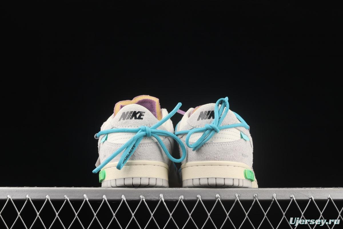 OFF-White x NIKE DUNK Low OW SB buckle rebound fashion casual board shoes DJ0950-107