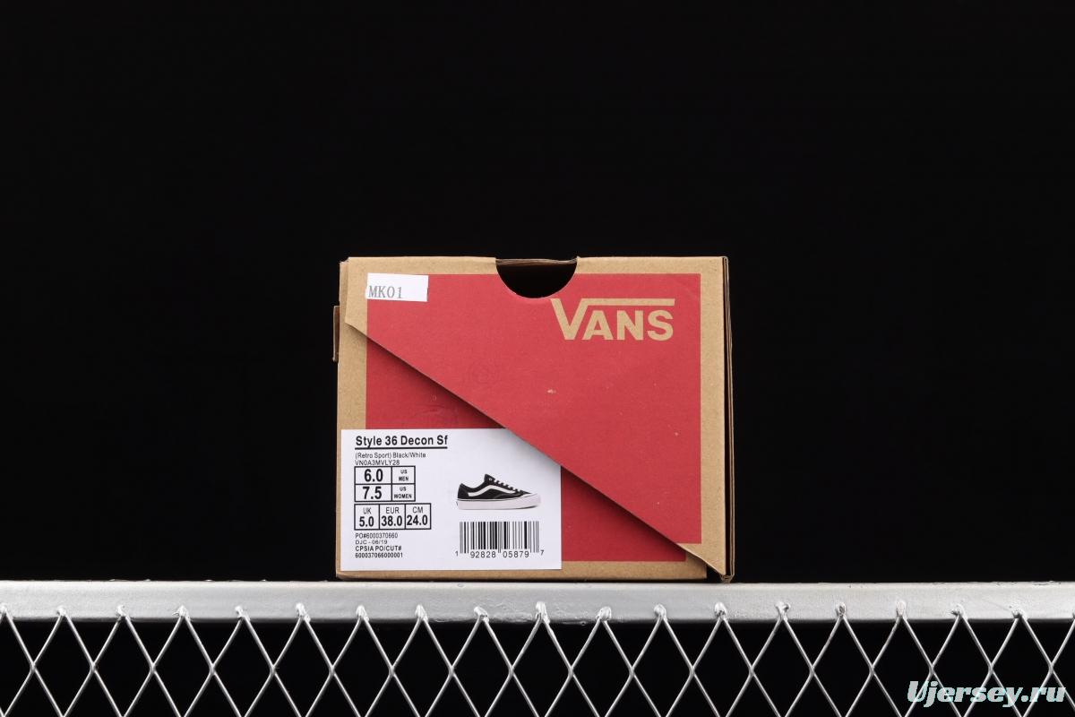 Vans Style 36 Decon Sf Vance black and white casual shoes * whale low top casual shoes VN0A3MVLY28