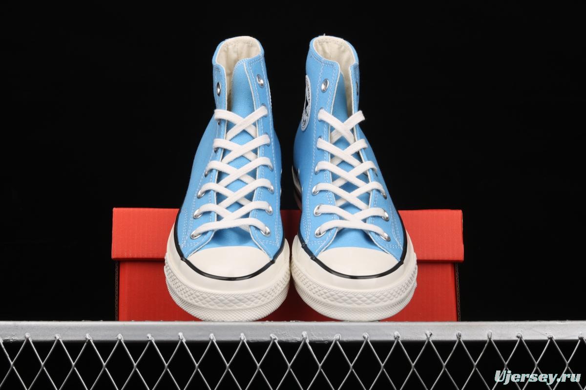 Converse Chuck 70s new spring color lake water blue matching high-top casual board shoes 171566C