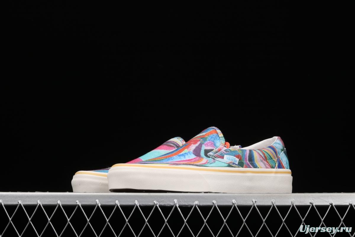 Vans Authentic SF color printing color sole environmental protection lazy man canvas board shoes VN0A3MU646B