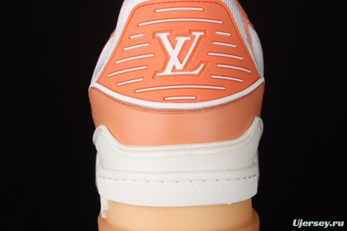 Authentic LV 2021ss early spring fashion catwalk sneakers 410N PiNIKE White