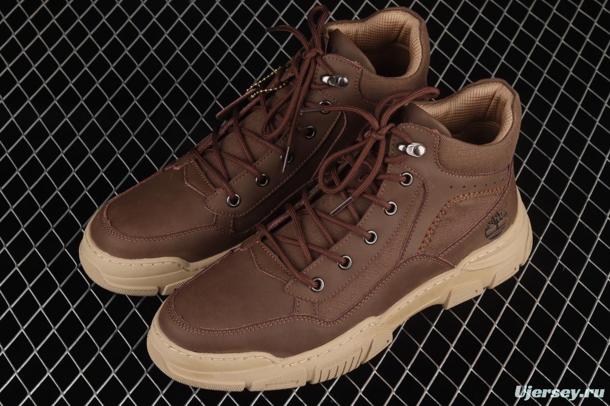 Timberland medium-top outdoor casual shoes TB10057COFFEE