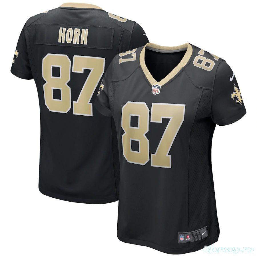 Women's Joe Horn Black Retired Player Limited Team Jersey